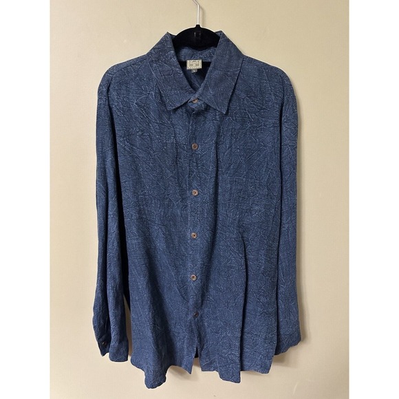 Maiwa Tops - Maiwa Linen Top Oversized Shirt Lagenlook Green Shacket Unisex Size Large